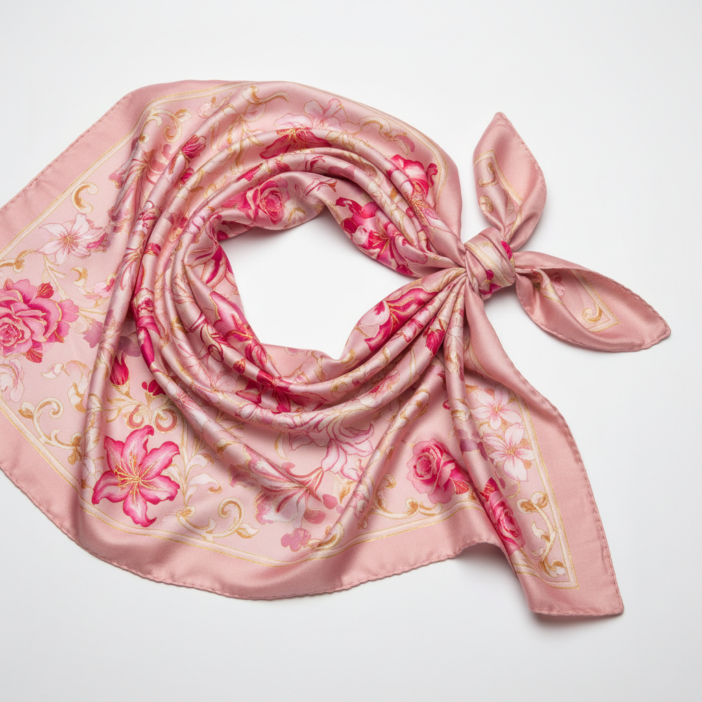 Women's Floral Silk Scarf